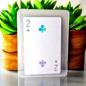 3/$25 DIOR JOY 2 of Clubs Holographic Playing Card in Protective Case